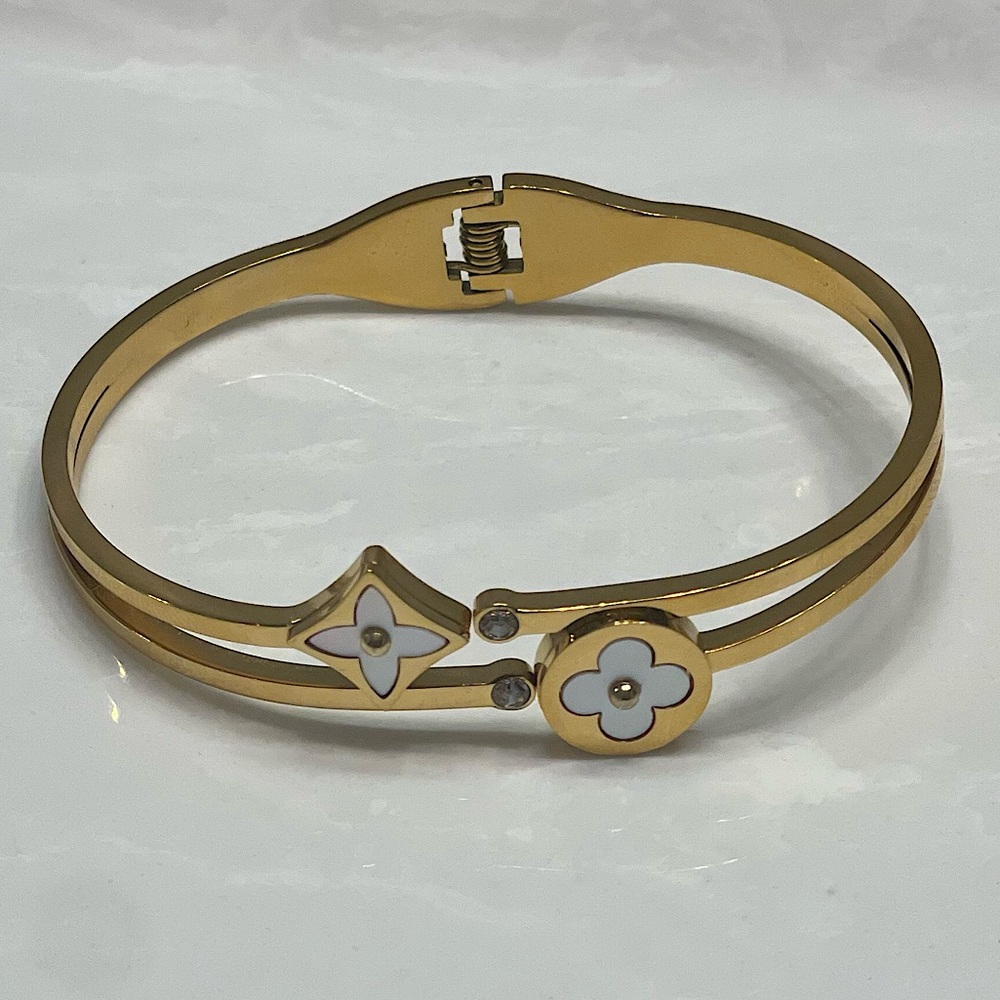 LV Gold Clover Bangle Bracelet (Not Sold As A Set)